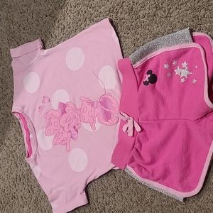 Disney Minnie Mouse short set. Pink